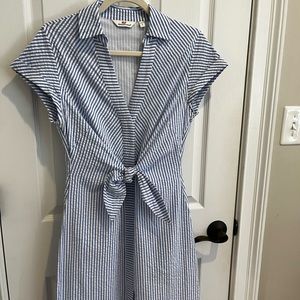 Vineyard Vines seersucker tie waist dress